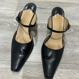 Arturo Chiang Black Heels with Mary Jane Style